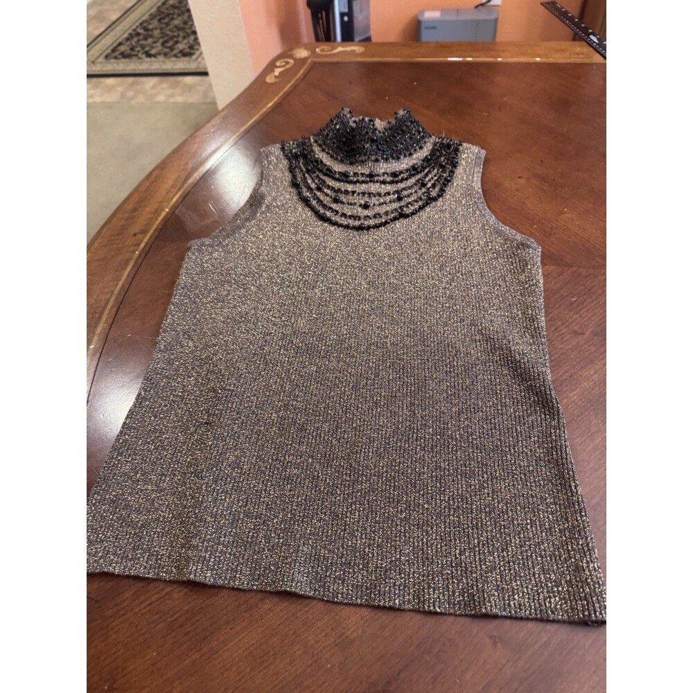 Evie Beaded Sequin Top Petite Size PS